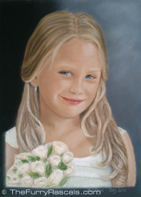 Childrens Portrait in Soft Pastels - The Furry Rascals Cyprus